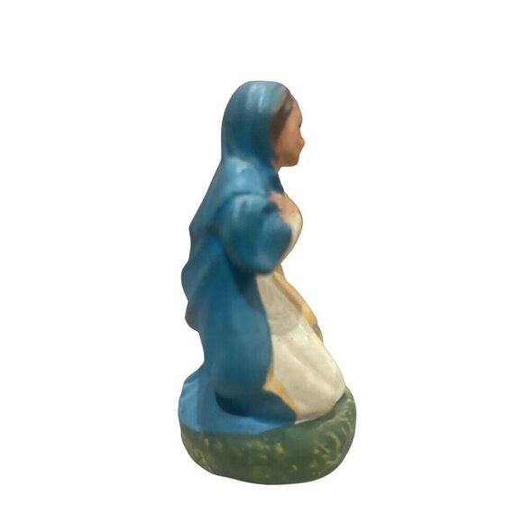 Vtg Hand-Painted Paper Mache Mary Figurine Nativity Scene Religious Statue - Picture 4 of 6